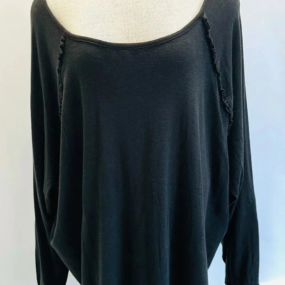 NWT LAUREN CONRAD Women Long Sleeve Pullover Round Neck Black Shirt Plus Size 3X - Picture 5 of 14